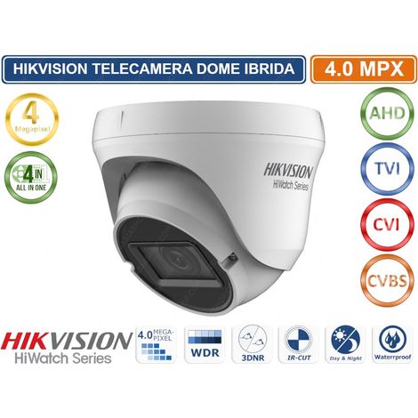 Hikvision Hiwatch HWT-T340-VF Telecamera dome 4in1 TVI/AHD/CVI/CVBS ultra hd 2K 1440p 4Mpx 2.812mm osd IP66 (1/7)