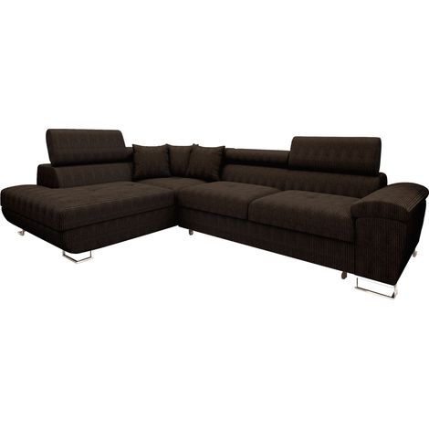 Sofá rinconero Comfivo Ruta I, Poso 06, Función de descanso, Almacenaje, 270x202x71cm, 0