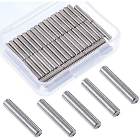 Lot de 50 chevilles de support d'étagère en acier inoxydable Nickel poli 5 x 25 mm (1/5)