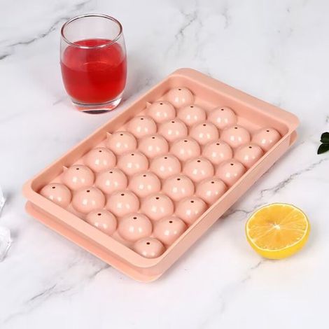 Mini vaschette rotonde per cubetti di ghiaccio, ideali per congelatore, ghiaccio, tè, caffè, 24 x 14 cm, blu (1/5)