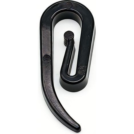 In stock: plastic figure-9 shaped curtain hooks, curtain accessories, black curtain hooks (36 pieces) (1/5)