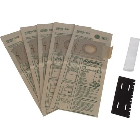 Hoover - sacchetto aspirapolvere orig h18 5 pezzi+ filtro motore + filtro aria - 09173709 - 5010418135145