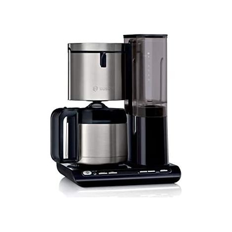 Bosch – Cafetière filtre inox 1,1L pour 12 tasses – Système anti-goutte – Minuterie avec fonction mémoire – Puissance 1100W - TKA8A683 (1/5)