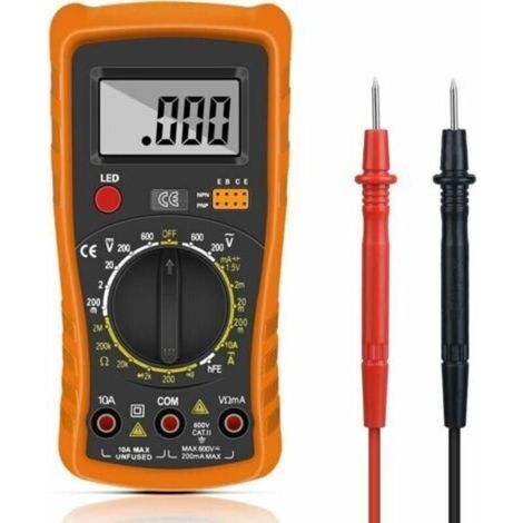 Multimètre Numérique,Multimètre Automatique Numérique,Testeur Electrique Professionnel,Voltmètre/Résistance/Continuité/Diodes Postuler à Laboratoires, Usines MNS