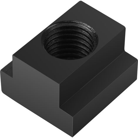 5 pièces Écrous à rainure en T finition oxyde noir filetage M16 pour tables de machines-outils (1/5)