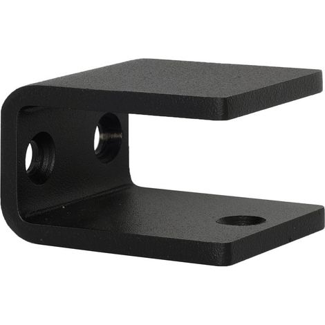 Support pour main courante design noire rectangulaire (1/5)