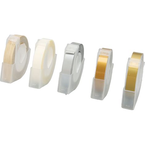Ruban Étiqueteuse 5 Pièces 9mm x 3m, Résistant Eau/Huile, Bande Impression Identification pour 12813 12814, Type D, Étiquettes Adhésives Longue Durée (1/5)