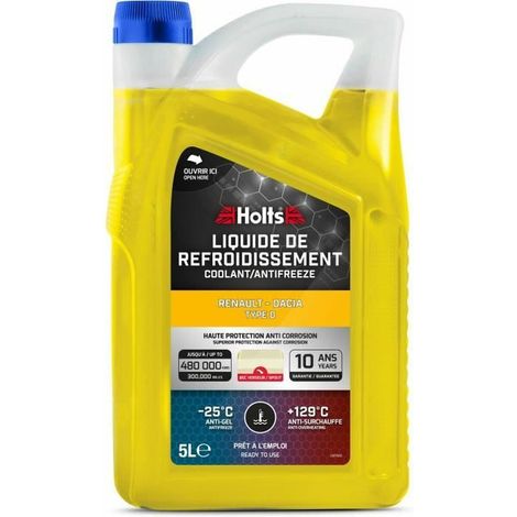 Liquido di Raffreddamento - HOLTS - HAFR0004B - Dedicato Renault-Dacia Tipo D 5L + Beccuccio