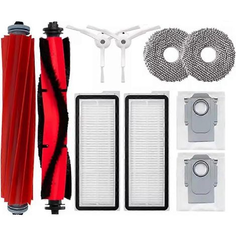 12-teiliges Ersatzteilset für den Roborock Q Revo Maxv / P10 Pro Staubsauger: Hauptbürste, Staubbeutel, HEPA-Filter und Reinigungstuch. (1/5)