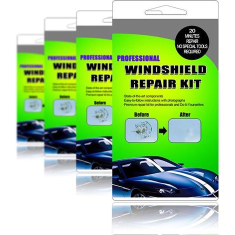Kit riparazione piccole crepe o ammaccature del vetro parabrezza auto