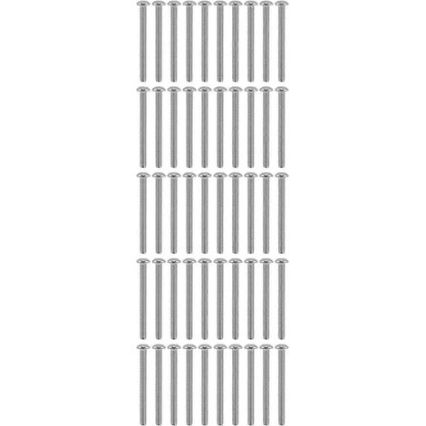 50 Stück Innensechskantschrauben mit Knopfkopf, verzinkter Stahl, M4, für elektronische Geräte und Elektronik 2802-
