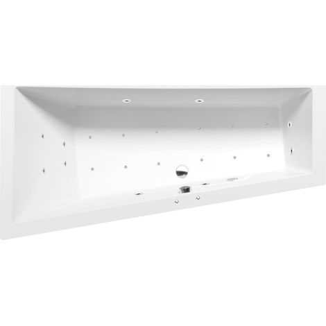 ANDRA L Baignoire balnéo, 170x90x45cm, Active Hydro-Air, chrome (1/4)