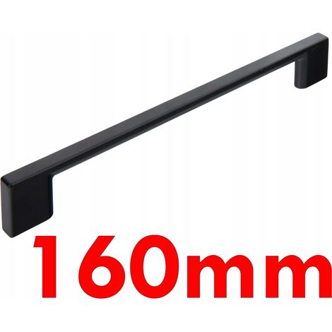 Tirador de mueble negro MAT loft 160 mm cocina clásico elegante ZnAl UA10 (1/5)