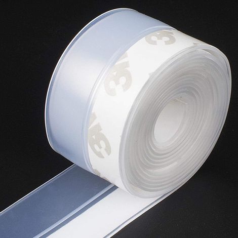 Bande étanchéité transparente autocollante 25 mm 5 m gel silicone haute température froid porte fenêtre sol (1/5)