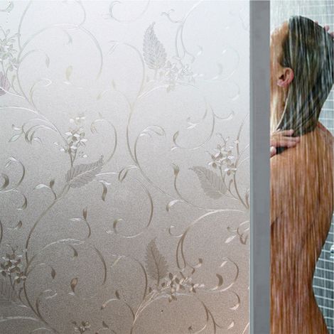 Film Vitre Dépoli - Film Isolant Thermique pour Fenêtre - Adhésif Électrostatique Sans Colle - 45 x 200 cm - Blanc (1/5)