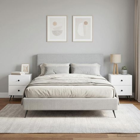 vidaXL Armario de Noche 2 uds. Brillante 43 x 34,5 x 47,5 cm (1/5)