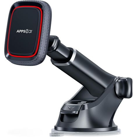 Support Téléphone Voiture Magnétique, pour Tableau Bord/Pare-Brise Support, Porte Téléphone Voiture avec Bras Télescopique Réglable, 6 Aimants Puissants pour Tous Les Téléphones Portables (1/5)