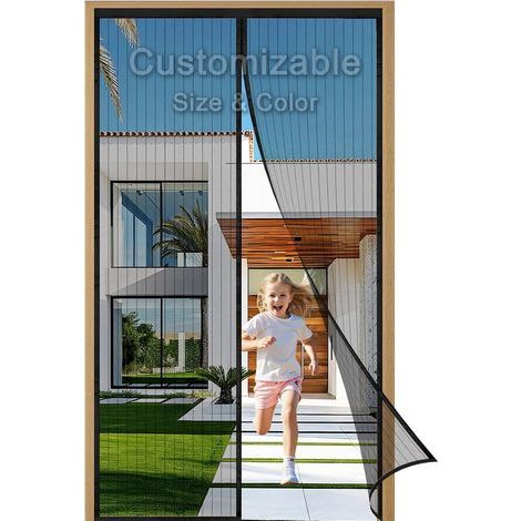 Porte Moustiquaire Magnétique avec Bande Adhésive – Rideau Anti-Insectes à Aimants Puissants, sans Percer, sur Mesure (1/5)