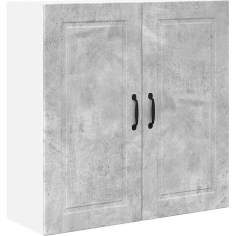 Meuble mural de cuisine，Armoire de cuisine avec étagère Gris béton 80 x 31 x 80 cm CFW80715 (1/5)
