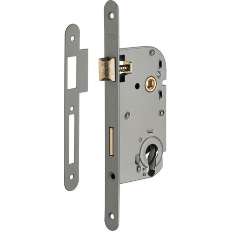THIRARD - Lot de 50 boitiers de serrure encastrable à cylindre pour porte d'entrée, carré 7mm, axe 50mm, gris, bouts ronds - THIRARD (1/2)