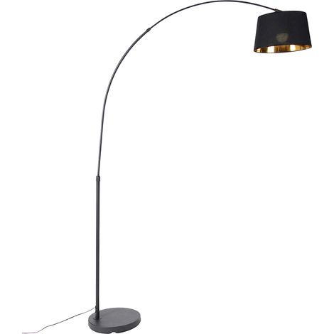 Smart Arc Lamp Black with Gold Incl. Wifi A60 - Arc Basic