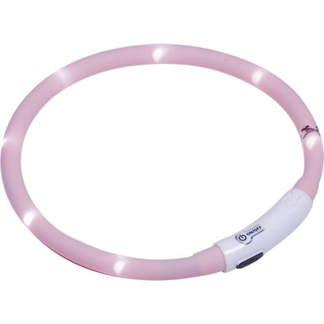 Nobby LED Leuchthalsband Puppy rosa für Welpen mit kurzem Fell Leucht-/ Sicherheitshalsband (1/3)