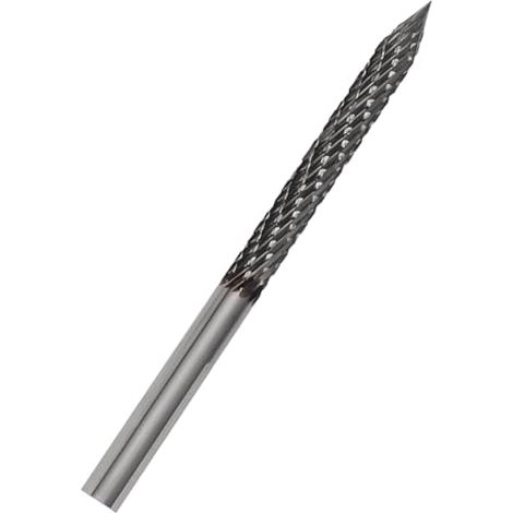 Fraise à queue 6mm x 88mm en carbure de tungstène pour réparation de pneus, tête rotative carbure pour perceuse pneumatique. (1/5)
