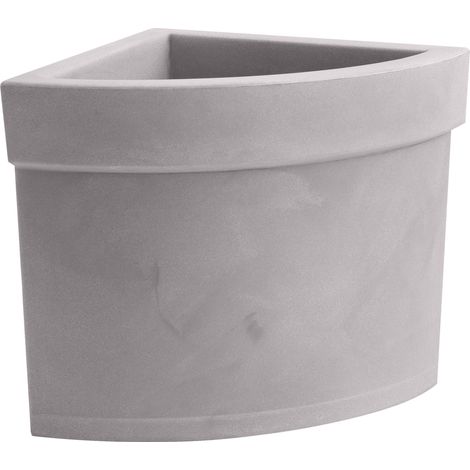 Vaso angolare resina THEMIS cm. 40 CENERE