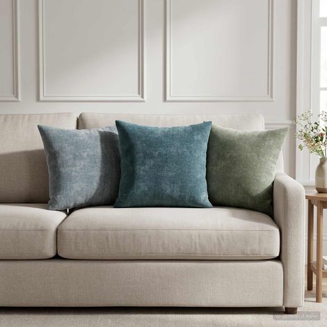 vidaXL Federa 12 pz HEERLEN Verde 40 x 40 cm Tessuto Chenille