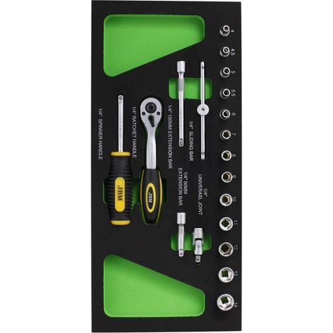 Chiavi e bussole jbm 1/4 impugnatura ergonomica alta coppia