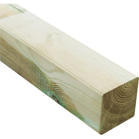 Kantholz Pfosten Holz Kesseldruckimprägniert Balken 9x9 Vierkant 200cm (1/3)