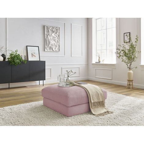 BOBOCHIC - Pouf LEONARD velours côtelé Violet (1/5)
