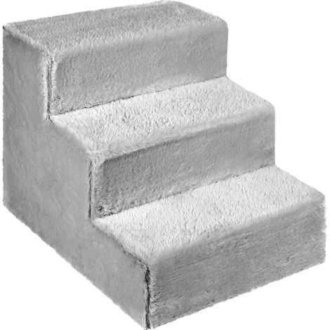 Hundetreppe mit 3 Stufen, Holzrahmen, gepolsterten Stufen, für Sofa und Bett (1/5)