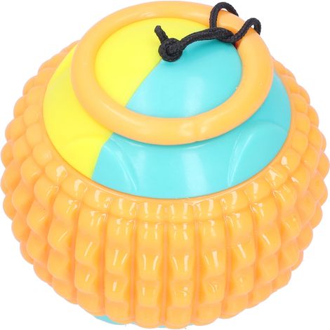 Balle d'entraînement extensible pour chien, jouet à mâcher avec corde en caoutchouc résistant pour des jeux interactifs et ludiques (orange) (1/5)