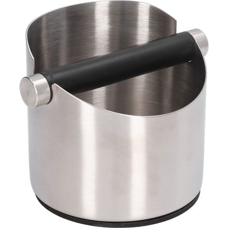 Seau à marc de café en acier inoxydable et caoutchouc, poubelle à café pour la maison, les restaurants et les bars, petit modèle (FC‑04‑1) (1/5)