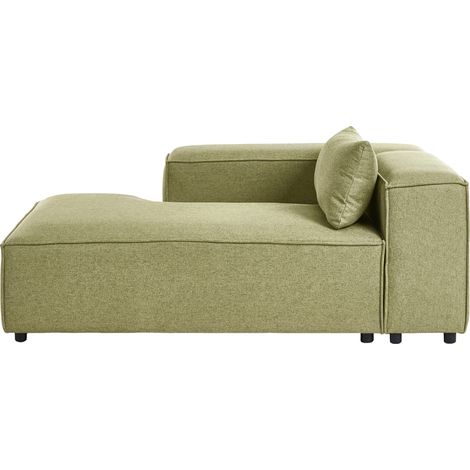 Chaise longue derecha moderna tapizado de tela para sofá verde claro Brande