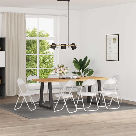 Silla Plegable 8 pcs 48 x 43,5 x 81 cm Cuero sintético
