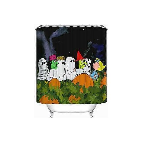 Duschvorhang, Halloween-Duschvorhang, Halloween-Duschvorhang mit Haken, 150 x 180 cm (59 x 71 Zoll), Halloween-Dekoration, wasserdichte Duschabtrennung