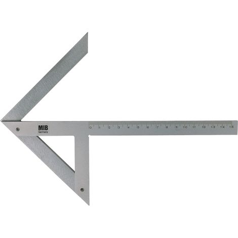 Equerre à centrer de précision en acier au carbone finition chrome satiné 300x180 mm MIB HZ300180 (1/2)