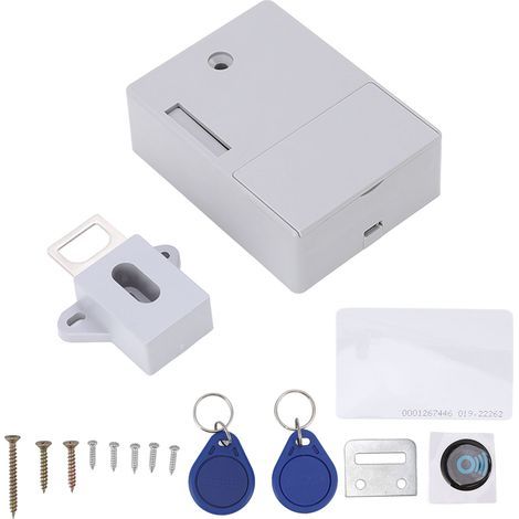 Serrure électronique D'armoire, Serrure de Bricolage Cachée et Armoires de Bricolage Cachées avec 2 Modes de Déverrouillage, Serrure électronique de Haute Sécurité Cachée avec Fonction D'invite pour C (1/5)