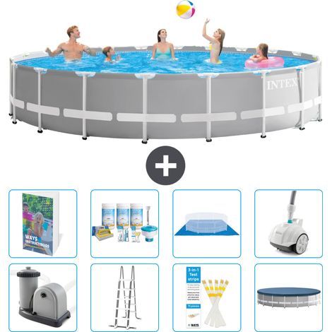 Prism Frame Pool Rund - 610x132 cm - 9-teilig S658