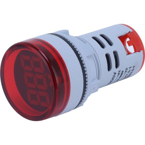 Indicateur de tension numérique rond AD16-22FSV, voltmètre 60500 V CA rouge (1/5)