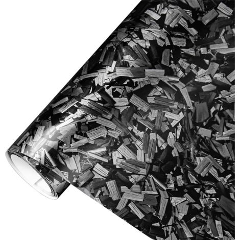 Covering Voiture Forgé, 150 x 30cm Gris Brillant Film Covering Carbone en Vinyle, Autoadhésif Imperméable sans Bulles, Protection Autocollant pour Tuning Décoration de Auto, Moto, Vélo  Protection voi (1/5)