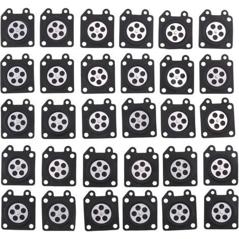 30 Pièces de Carburateur Tampons Membrane pour Tronçonneuse Modèles 2500 3800 4500 5200 5800 (1/5)