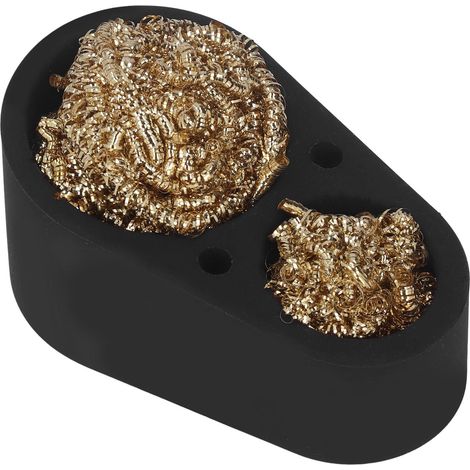 Nettoyeur de panne de fer à souder, fil de nettoyage en laiton, support en silicone, accessoire à double bille (1/5)