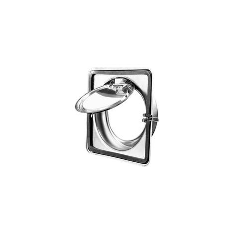 Clapet anti-retour pour hottes de cuisine, version inox, 18,8 cm x 18,8 cm (1/5)