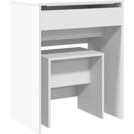 Maison Exclusive - Schminktisch mit Hocker Weiß 60x40x113,5 cm