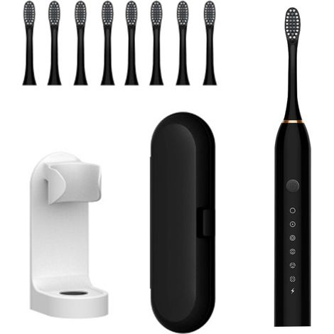 Brosse À Dents Électrique - 42000 Vibrations/Min - 6 Modes - Minuterie Intelligente 2 Minutes - Étanche IPX7 - 8 Têtes De Brossage Dupont - 1 Pièce (1/5)