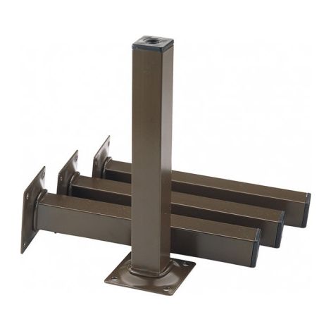 ELEMENT SYSTEM Pied de meuble noir RAL 9005 25 x 25 mm H.700 mm Plaque - 11101-00056