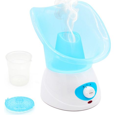 Inhalateur Vapeur Électrique - 2 Embouts (Facial & Nasal) - Diffusion Vapeur Chaude - Réservoir avec Arrêt Auto... (1/4)